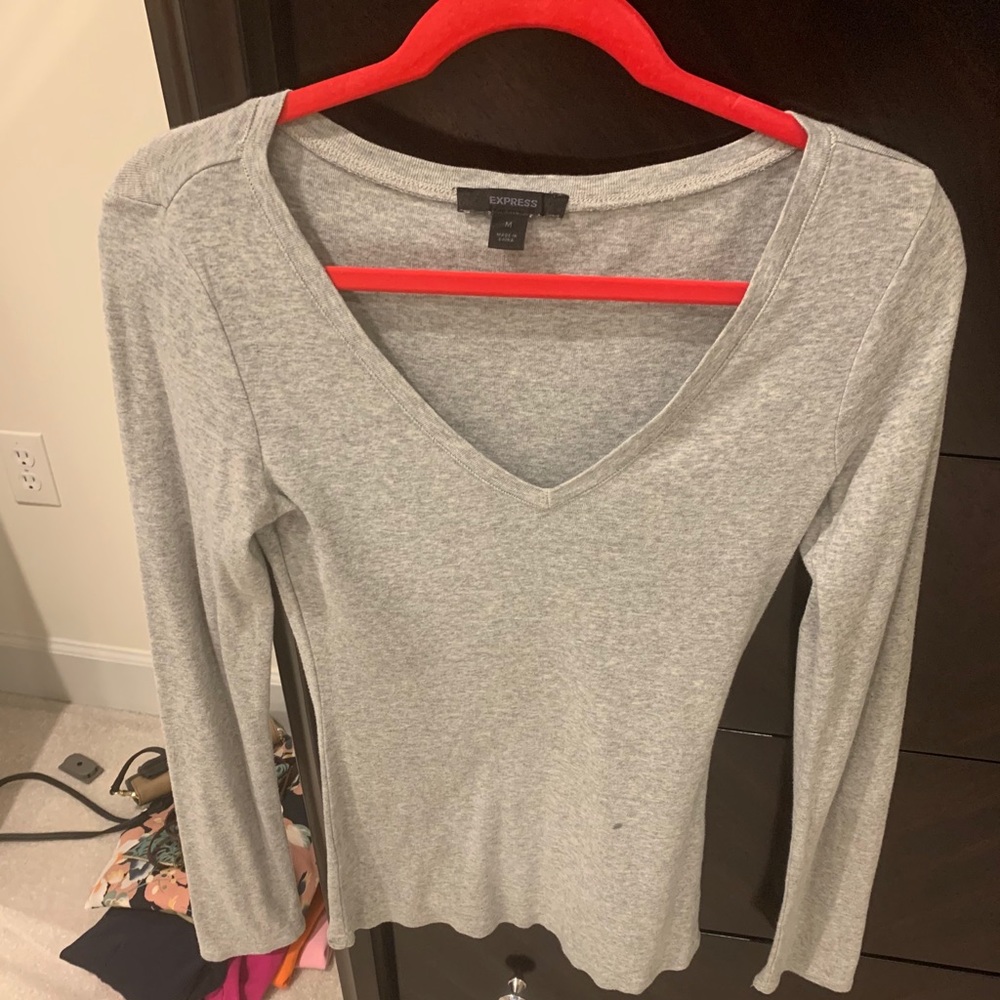 Express long sleeve v-neck